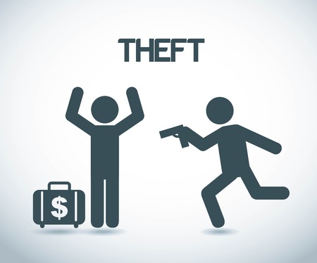 theft design over gray background vector,illustrationのイラスト素材