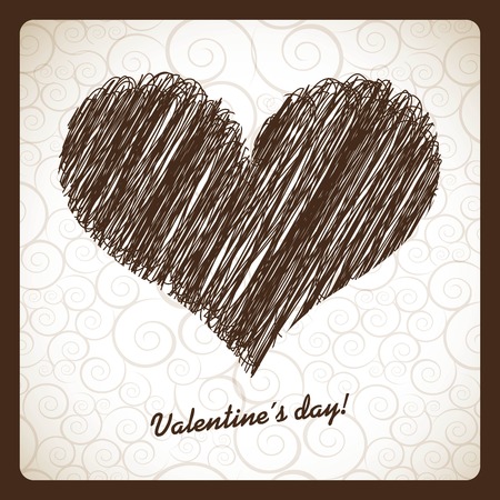 love design over pattern  background vector illustration のイラスト素材