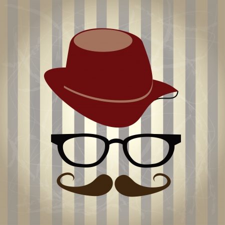 hipster design over lineal  background vector  illustration  のイラスト素材