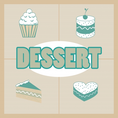 dessert design over pink  background vector illustration のイラスト素材