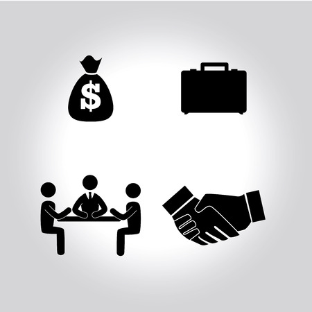 financial planning illustration over gray  background. vector illustration のイラスト素材