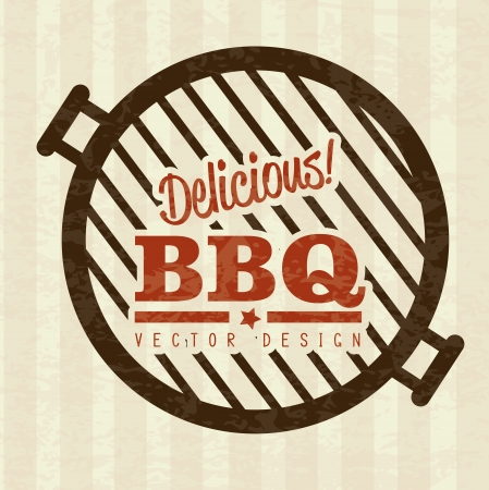bbq design over lineal  background vector illustration のイラスト素材