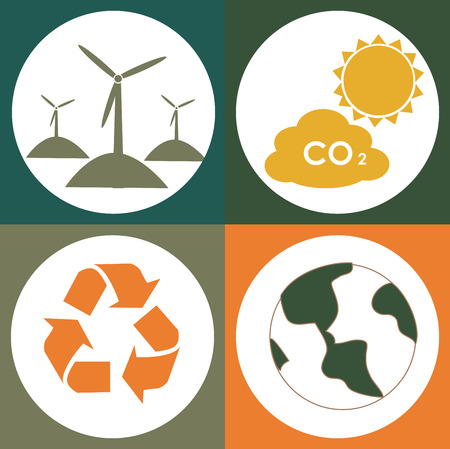 eco design over colors  background vector illustration のイラスト素材