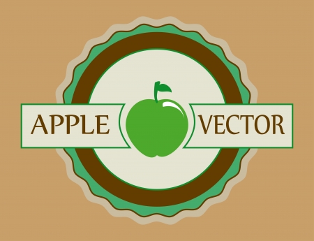 apple design over brown  background vector illustration のイラスト素材