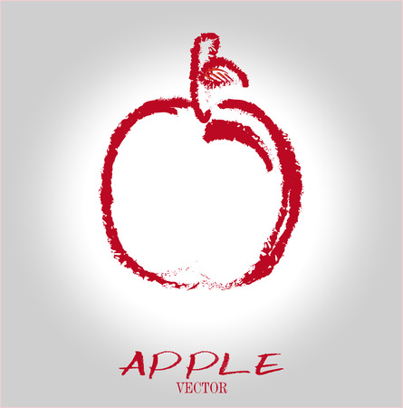 apple design over gray  background vector illustration のイラスト素材