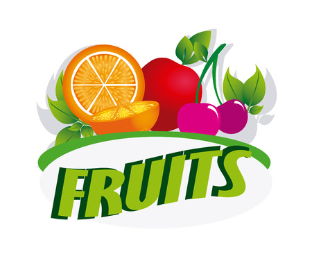 fruits design over white background vector illustration のイラスト素材