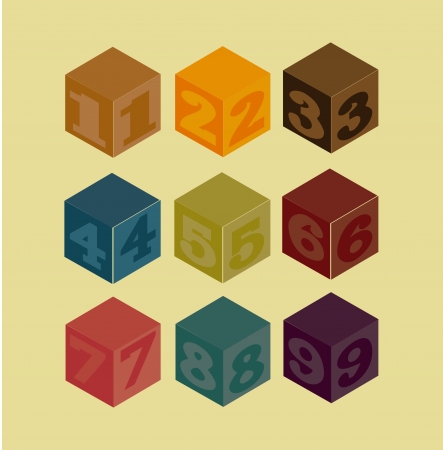 numbers design over cream  background vector illustrationのイラスト素材