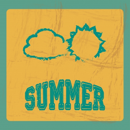 summer design over blue background vector illustration    のイラスト素材