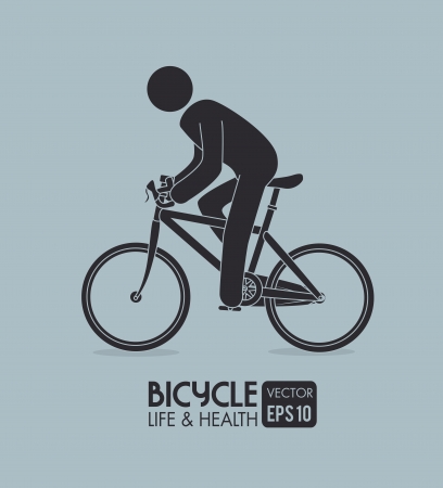 bicycle design over blue background vector illustration  のイラスト素材