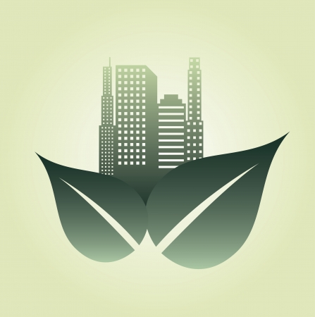 urban design over  green background vector illustration のイラスト素材