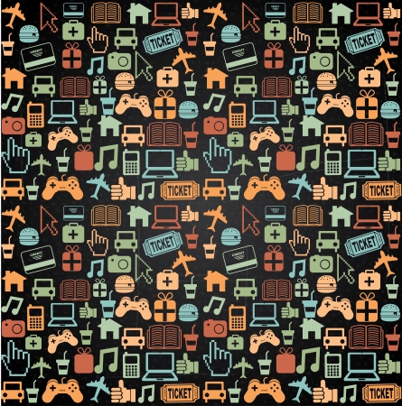 shopping  design over  black background. vector illustrationのイラスト素材