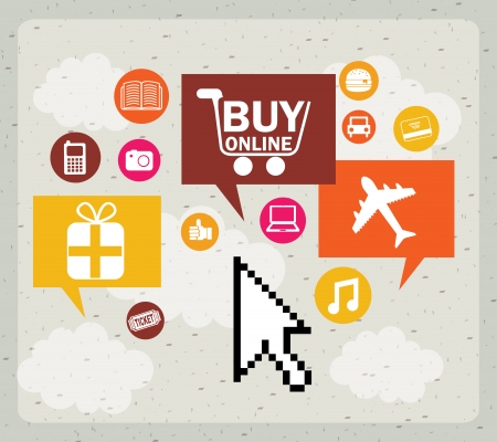 ecommerce design over gray background vector illustration  のイラスト素材