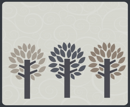 forest design over pattern  background vector illustrationのイラスト素材