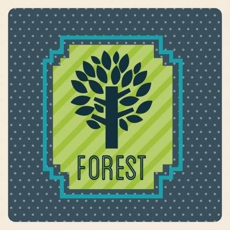 forest design over  dotted background vector illustrationのイラスト素材