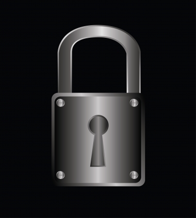 padlock isolated over black  background vector illustration  のイラスト素材