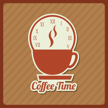 time design  over brown background vector illustration  のイラスト素材