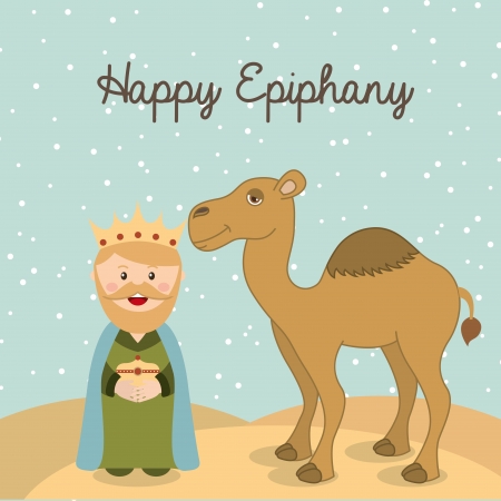 happy ephipany over sky background vector illustrationのイラスト素材