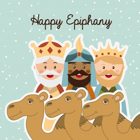happy ephipany over sky background vector illustrationのイラスト素材