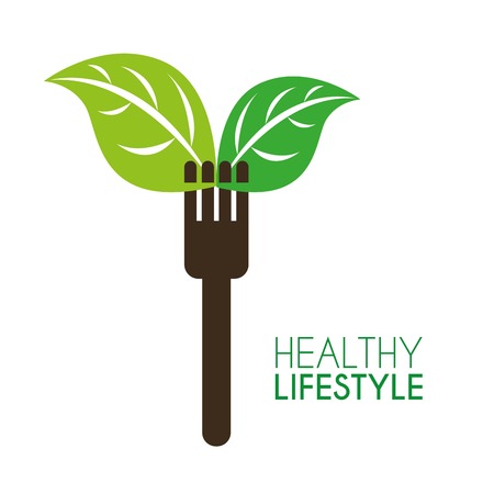healthy lifestyle over white background vector illustrationのイラスト素材