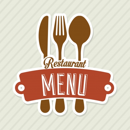 menu design over lineal background vector illustration   のイラスト素材