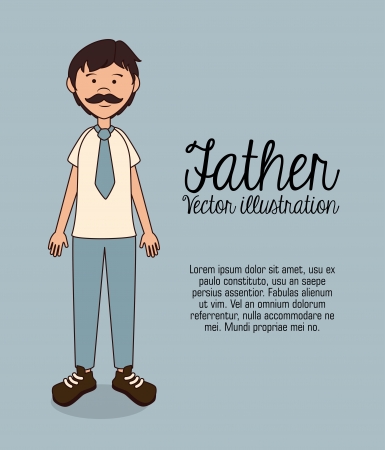 father design over blue background vector illustrationのイラスト素材