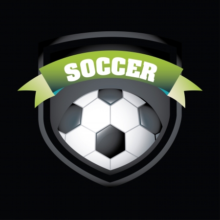 soccer design over black illustrationのイラスト素材