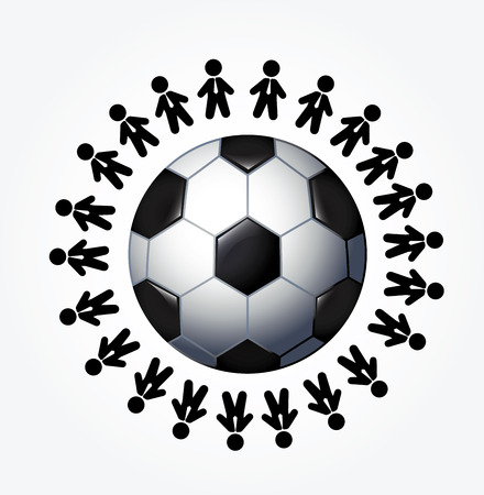 soccer design over white illustrationのイラスト素材
