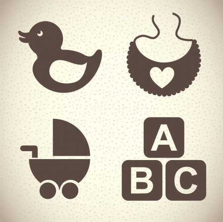 baby design over pattern illustrationのイラスト素材