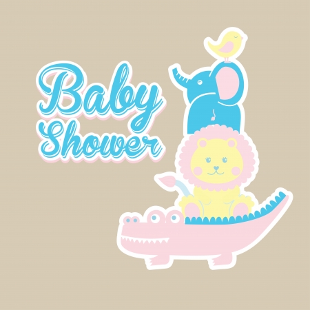 baby design over  beige illustrationのイラスト素材