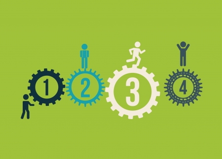 human resources over green illustrationのイラスト素材