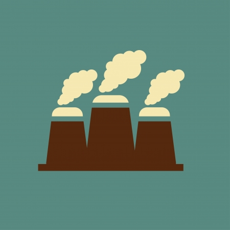 industry label over blue background. vector illustrationのイラスト素材