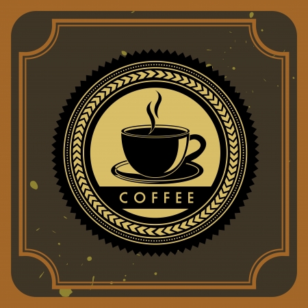 coffee design over brown background vector illustrationのイラスト素材