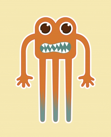 monster design over pink background vector illustrationのイラスト素材