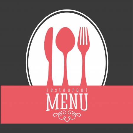 menu design over gray  background vector illustration   のイラスト素材