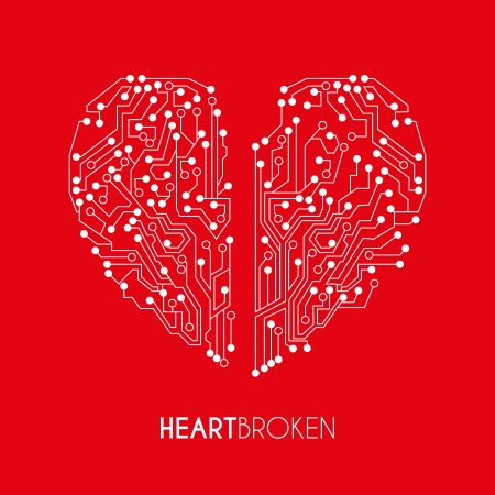 love design over  red background vector illustration のイラスト素材