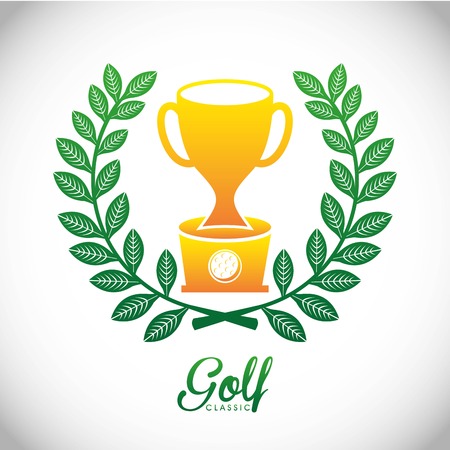 golf design over gray  background vector illustrationのイラスト素材