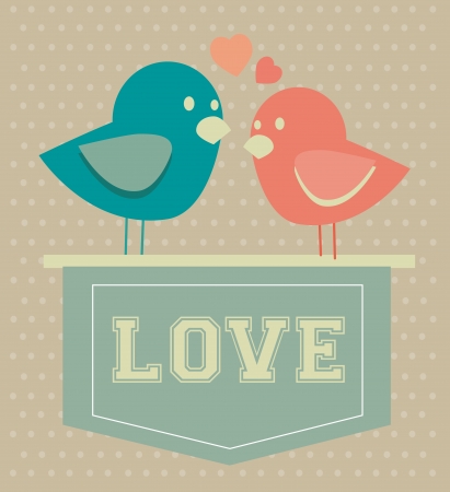 love design over   dotted background vector illustration  のイラスト素材