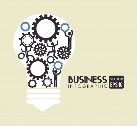 gears design over beige background vector illustrationのイラスト素材