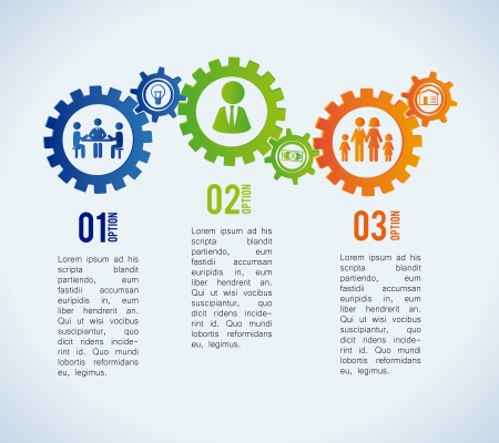 gears design over blue background vector illustrationのイラスト素材