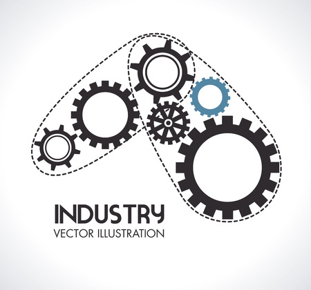 gears design over gray background vector illustrationのイラスト素材