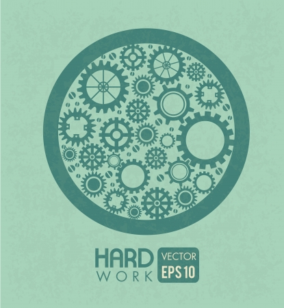 gears design over blue background vector illustrationのイラスト素材