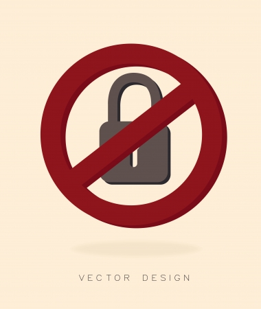 security system over pink  background vector illustrationのイラスト素材