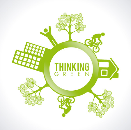 eco design over gray background vector illustration のイラスト素材