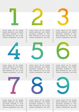 numbers design over white background vector illustrationのイラスト素材