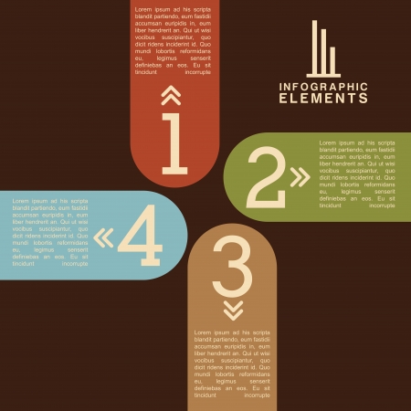numbers design over  brown background vector illustrationのイラスト素材