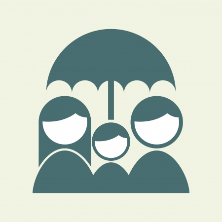 insurance design over beige background vector illustrationのイラスト素材