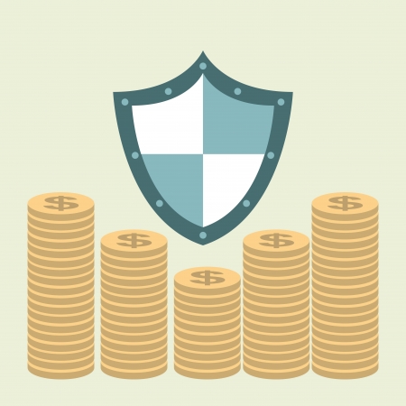 insurance design over beige background vector illustrationのイラスト素材