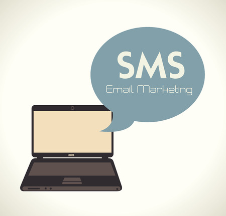 email marketing over white bacground vector illustrationのイラスト素材