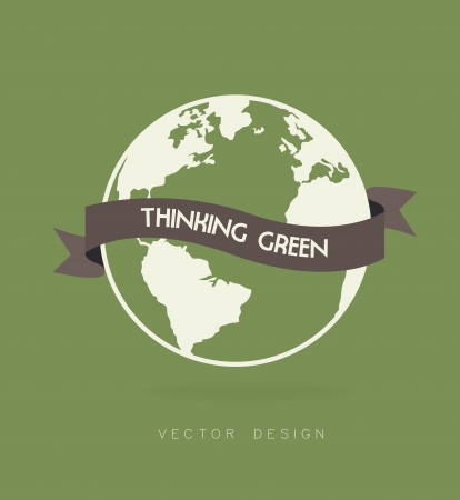 eco design over green background vector illustration のイラスト素材