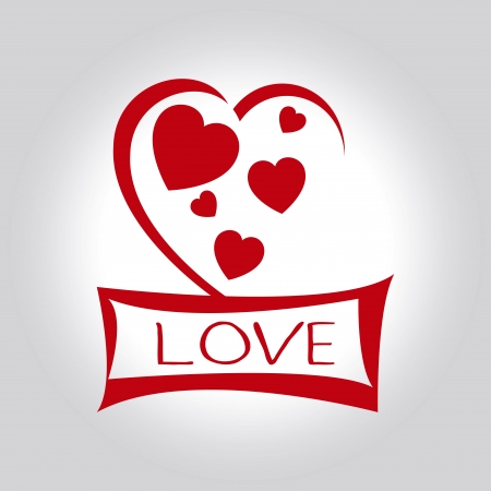 love design over gray background vector illustration  のイラスト素材